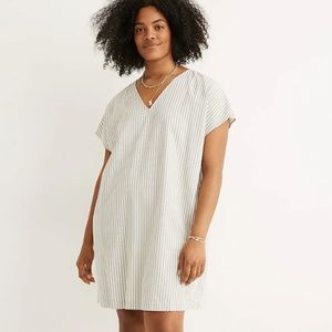 Madewell Button Back Easy Dress in Stripe
